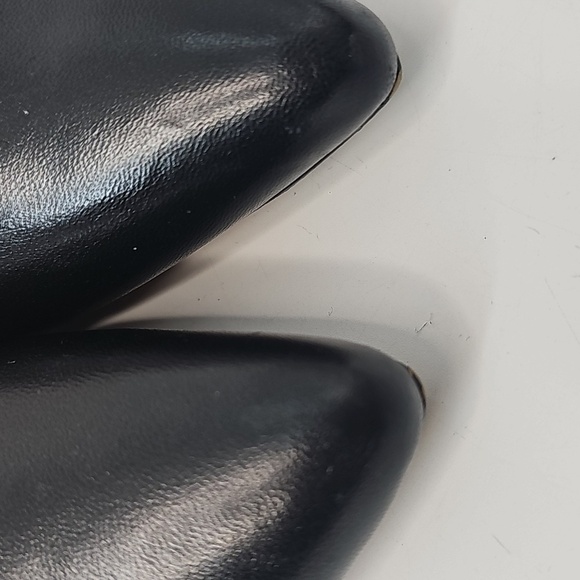 Cole Haan Black w Gold Trim Mary Jane Pointed Toe Pumps W Gold Heels Size: 9M - Picture 9 of 15